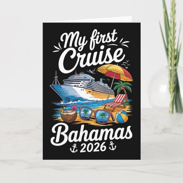 My First Cruise Hamas 2026 Vacation Trip Matching  Card (Front)