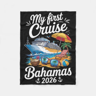 My First Cruise Hamas 2026 Vacation Trip Matching Fleece Blanket