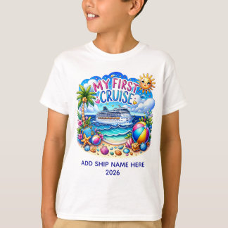 My First Cruise Ship Beach Kids Shirt