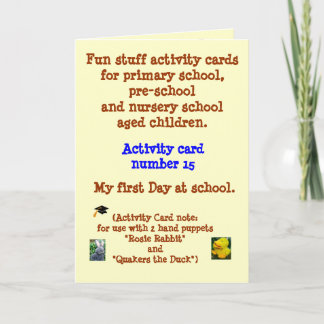 My first Day at School Card