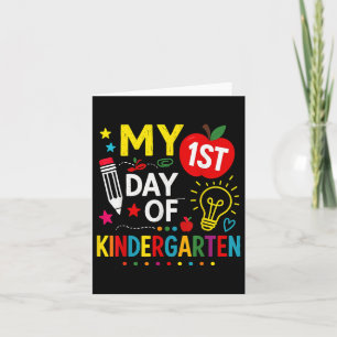 My First Day Of Kindergarten 1st Day Of School Boy Card