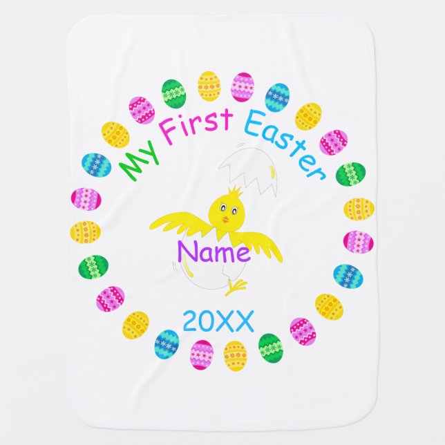My First Easter Baby Blanket (Front)