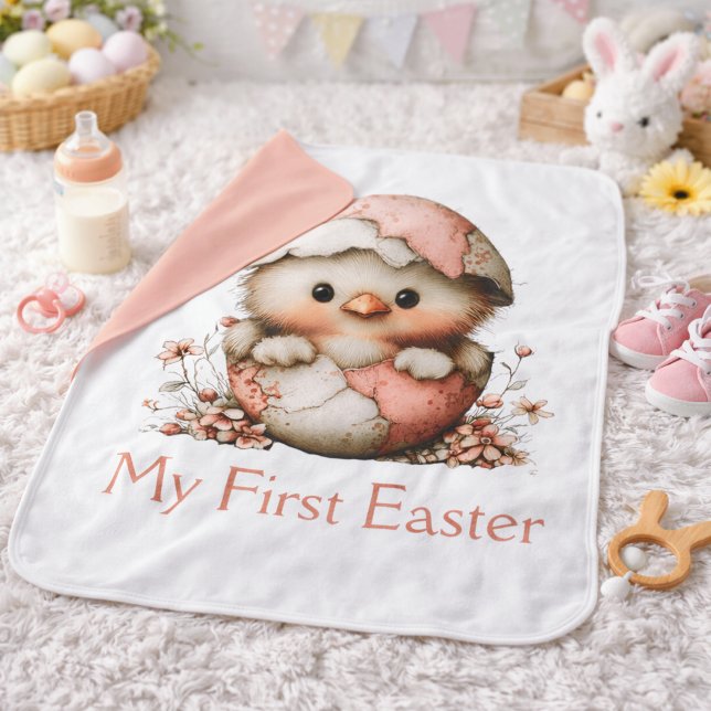 My First Easter Baby Chick Vertical Blanket (Creator Uploaded)