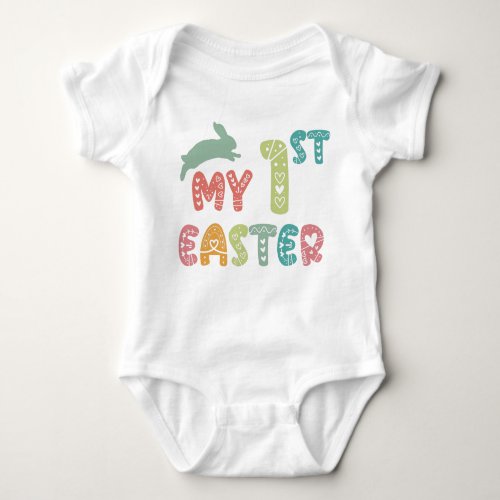 My First Easter  Babys 1st Easter Cute Bunny Baby Bodysuit