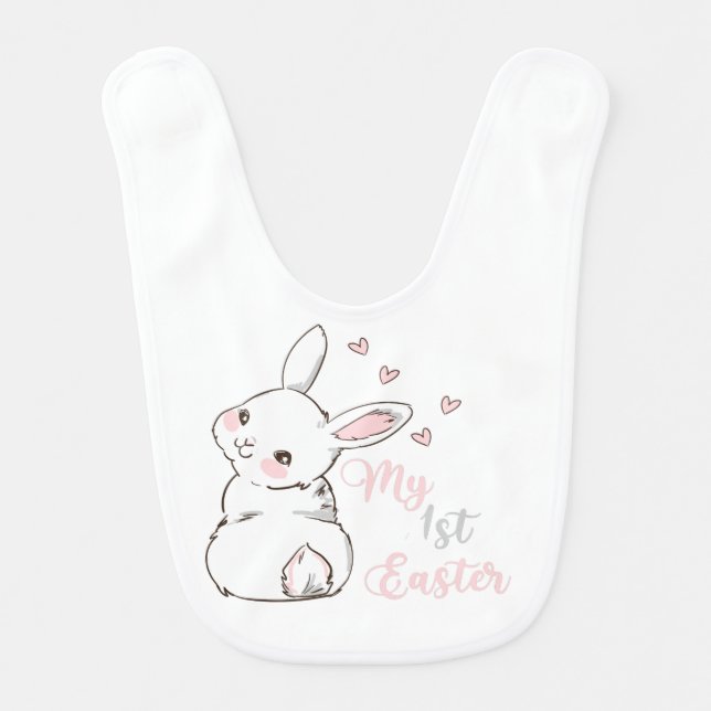 My First Easter, Bunny Baby Bib (Front)