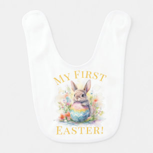 My First Easter Cute Bunny  Baby Bib