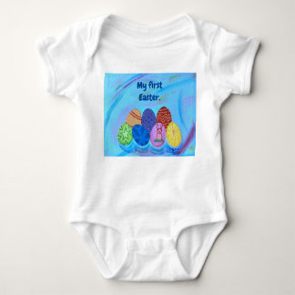 My first Easter Decorative eggs body suits Baby Bodysuit