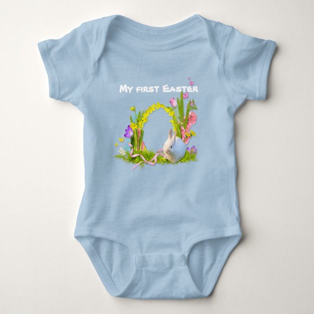 My First Easter for Boys  Baby Bodysuit (Front)