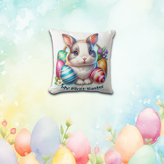 My First Easter for Boys | Throw Pillow (Creator Uploaded)