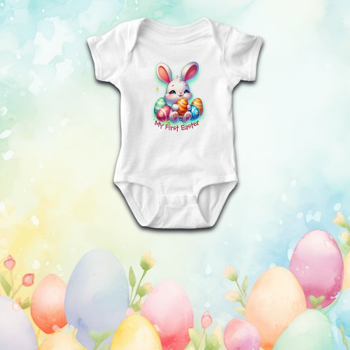 My First Easter for Girls  Baby Bodysuit