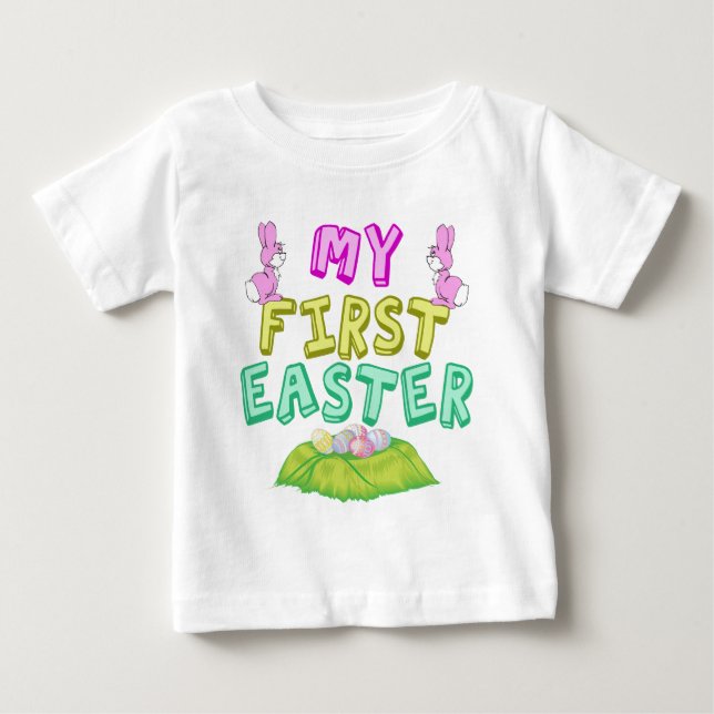 My First Easter Girl Baby T-Shirt (Front)