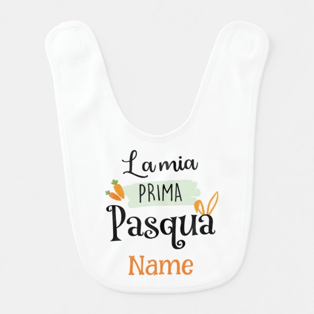 My First Easter – La Mia Prima Pasqua Baby Bib (Front)