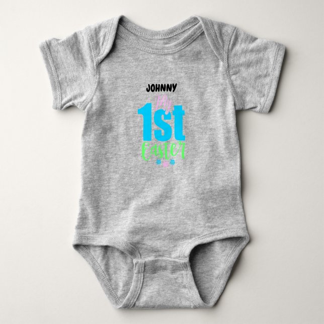 "MY FIRST EASTER" PERSONALIZED BABY BODYSUIT (Front)