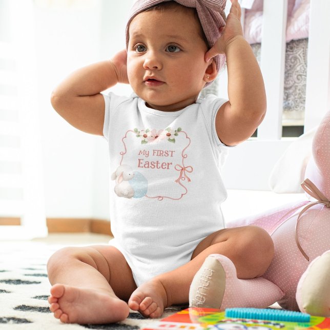 My First Easter Pink Baby Girl Baby Bodysuit (Creator Uploaded)