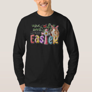 My First Easter Rabbit Messy Bun Bunny Hunt Egg Cr T-Shirt