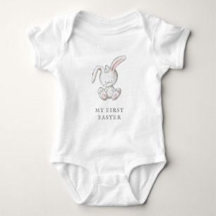 My First Easter White Easter Bunny Baby Bodysuit