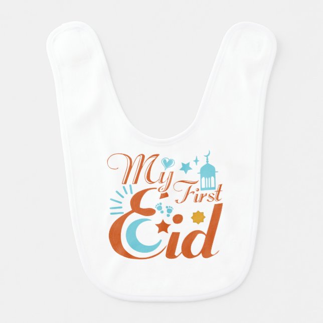 My First Eid Muslims holiday Baby Bib (Front)