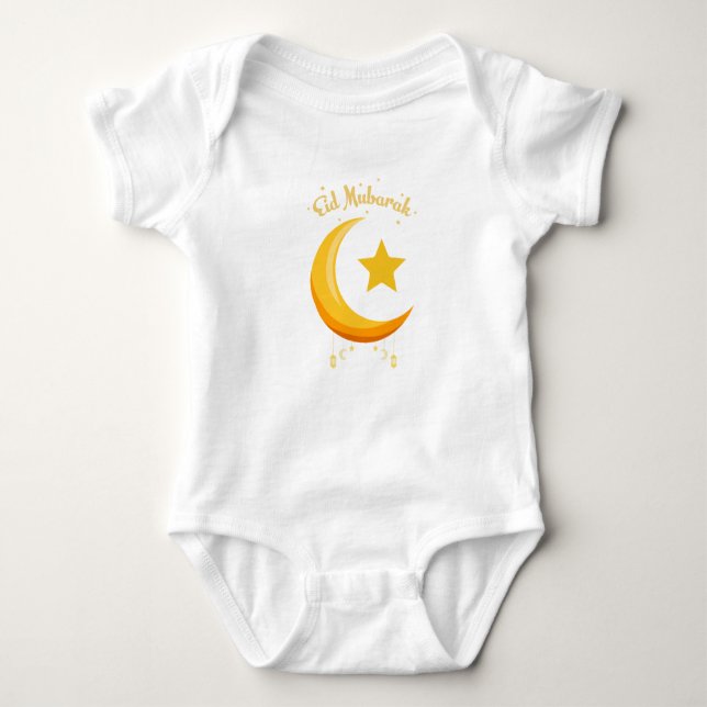 My First Eid Ramadan Moon Islam Baby Bodysuit (Front)
