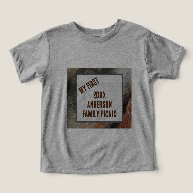 My First Family Picnic Nature Feather Reunion Toddler T-shirt (Design Front)