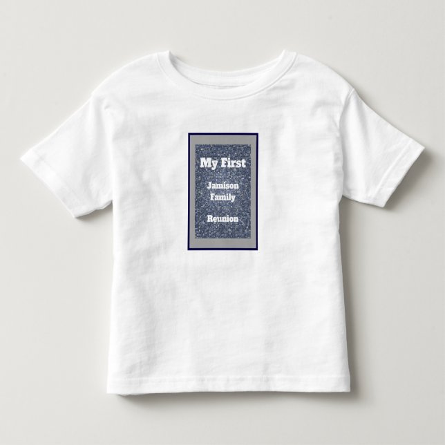 My First Family Reunion Blue Mosaic Keepsake Toddler T-shirt (Front)