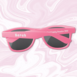My First Family Reunion Customized Pink Plastic Sunglasses