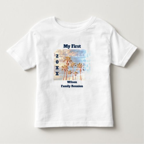 My First Family Reunion Faded Photo Vintage Island Toddler T_shirt