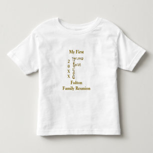 My First Family Reunion Gold Letter F Monogram Toddler T-shirt