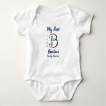 My First Family Reunion Letter B Tie-Dye Monogram Baby Bodysuit