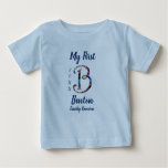 My First Family Reunion Letter B Tie-Dye Monogram Baby T-Shirt