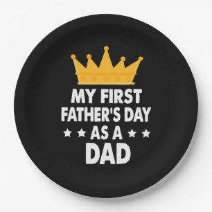 My First Father's Day As a Dad 2021 Paper Plates