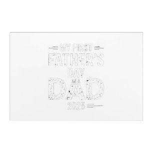 My First Father's Day As A Dad 2025 Acrylic Print