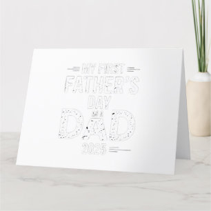 My First Father's Day As A Dad 2025 Thank You Card