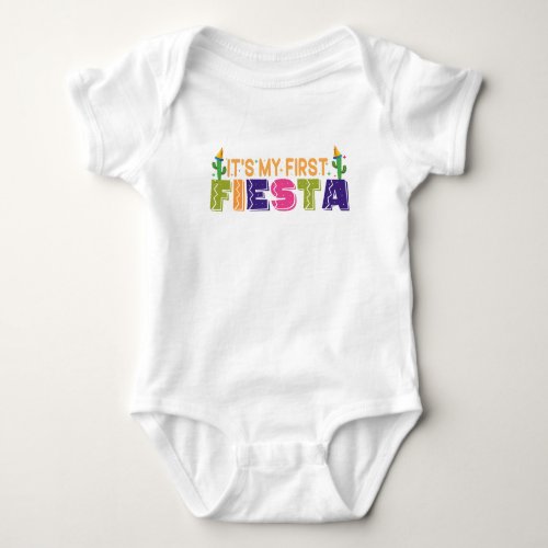 My First Fiesta Matching 1st birthday Fiesta Party Baby Bodysuit
