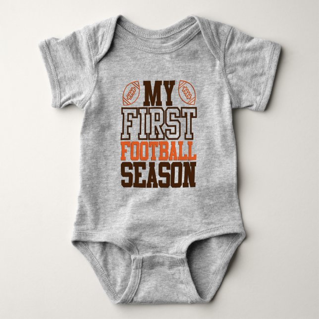 My First Football Season Baby Bodysuit (Front)