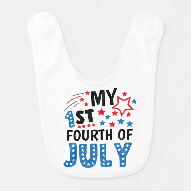 My First Fourth of July Baby Bib (Front)