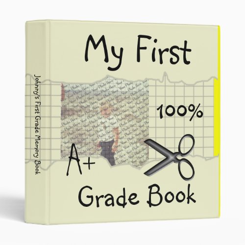 My First Grade Book School Memory Binder