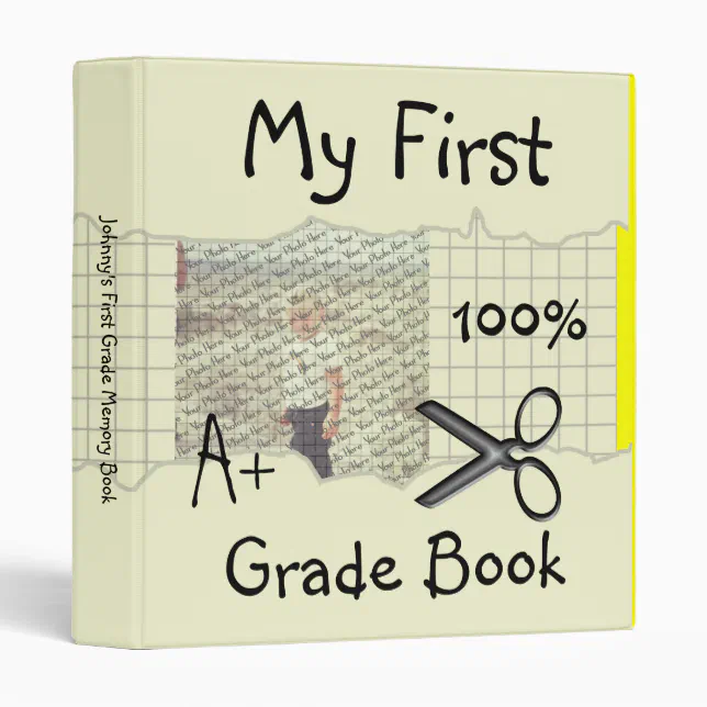My First Grade Book School Memory Binder | Zazzle