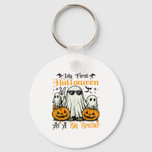 My First Halloween As A Big Brother Ghost Pumpkin  Keychain
