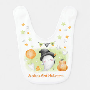 My first Halloween baby bib