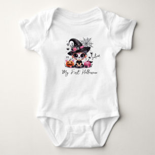 My First Halloween Baby Sugar Skull  Bodysuit