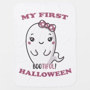 My First Halloween, Bootiful Cute Baby Girl 2023 Blanket