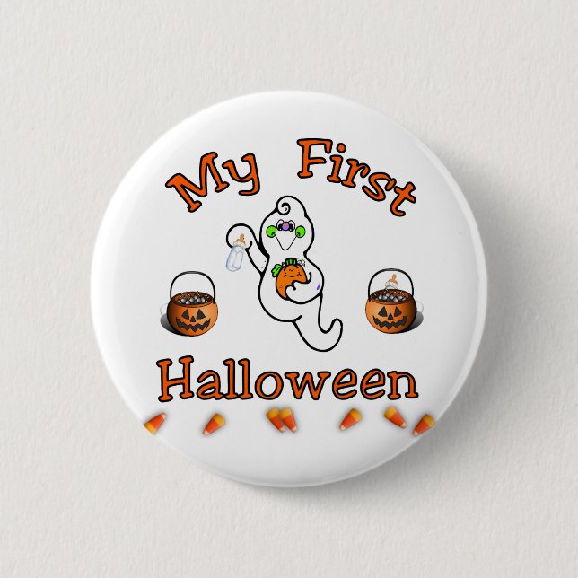 My First Halloween Button (Front)