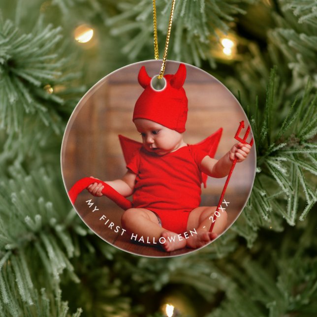 My First Halloween Ceramic Ornament (Tree)