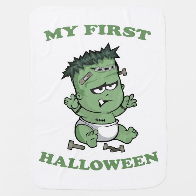 My First Halloween Cute Baby Boy Girl 2023 Baby Blanket (Front)