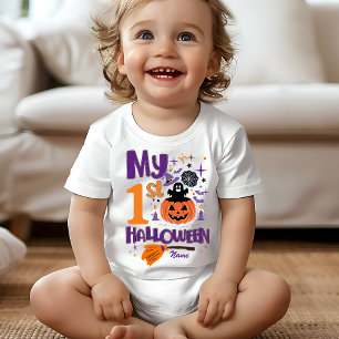 My First Halloween Cute Pumpkin Funny Baby T-Shirt