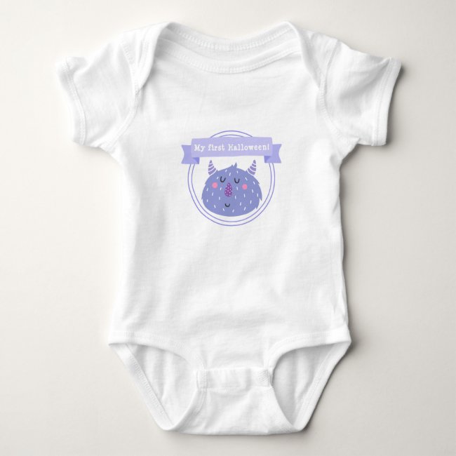 My first Halloween! Cute Purple Monster