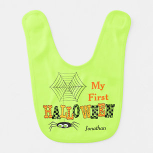 My First Halloween, Cute Spider Baby Bib