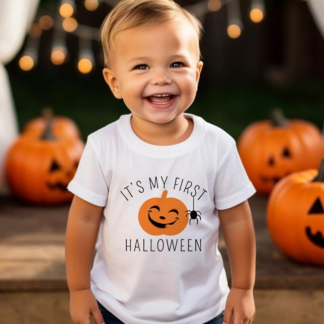 My First Halloween Happy Pumpkin Baby T-Shirt (Creator Uploaded)