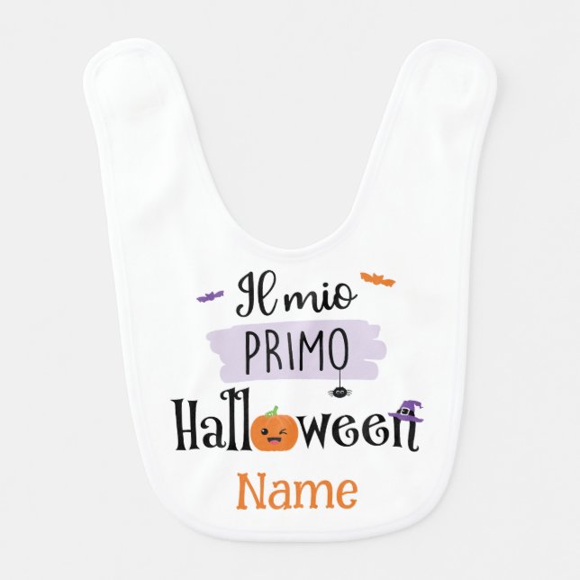 My First Halloween - Il Mio Primo Halloween Baby Bib (Front)