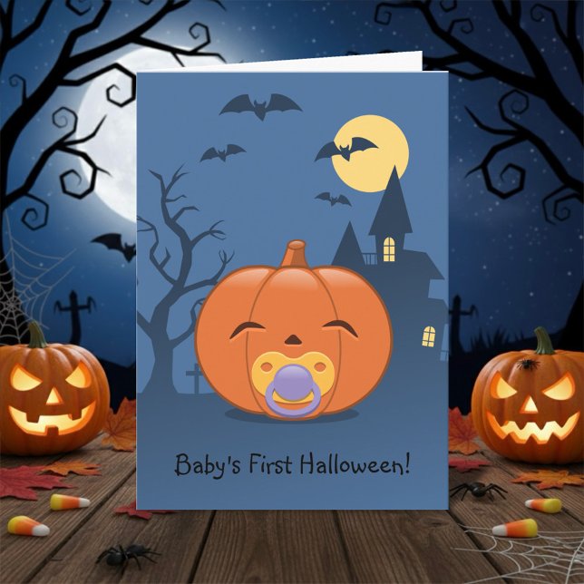 My First Halloween Pacifier Pumpkin Card (Creator Uploaded)
